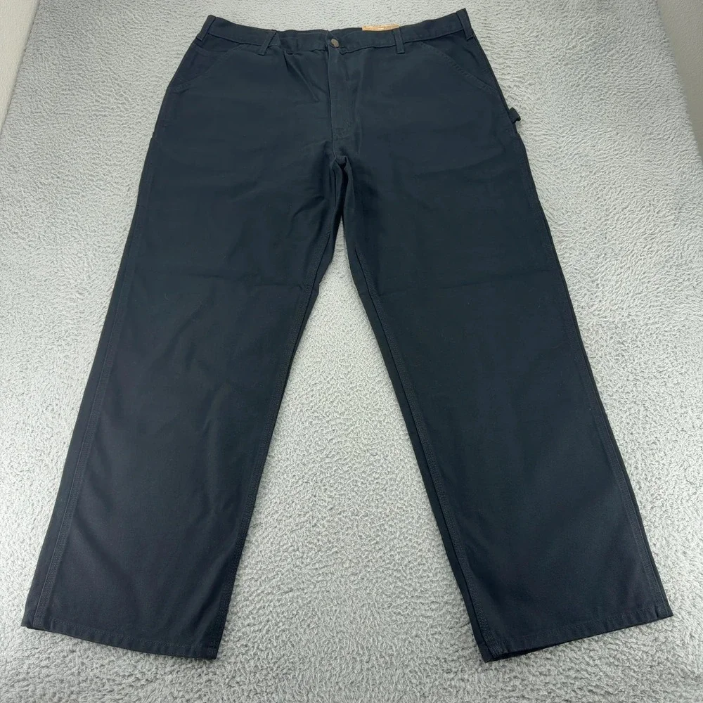 Carhartt Jeans Mens 40x32 Black Loose Straight Washed Duck Dungaree Orginal Fit